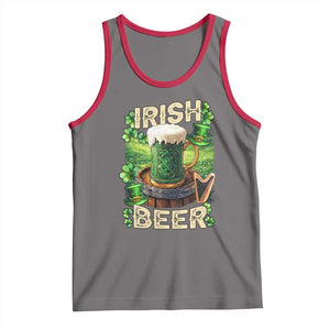 Funny St. Patrick's Day Irish Beer Tank Top TS09 Deep Heather Red Print Your Wear