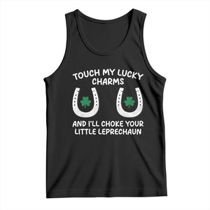 Funny St. Patrick's Day Tank Top Touch My Lucky Charm TS09 Black Print Your Wear