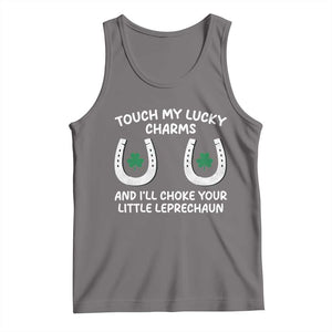 Funny St. Patrick's Day Tank Top Touch My Lucky Charm TS09 Deep Heather Print Your Wear