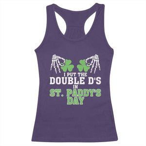 Funny St. Patrick's Day Racerback Tank Top Double Ds On St Paddys Day TS09 Purple Print Your Wear