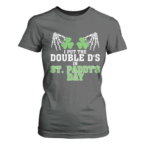 Funny St. Patrick's Day T Shirt For Women Double Ds On St Paddys Day TS09 Dark Heather Print Your Wear