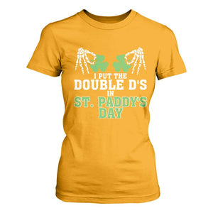Funny St. Patrick's Day T Shirt For Women Double Ds On St Paddys Day TS09 Gold Print Your Wear