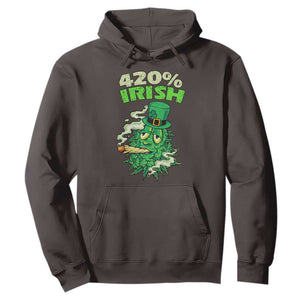 Funny St. Patrick's Day Cannabis Hoodie 420% Irish Weed TS09 Dark Chocolate Print Your Wear
