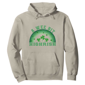 Funny St. Patrick's Day Marijuana Hoodie A Wee Bit Highrish 420 Weed Cannabis TS09 Sand Print Your Wear