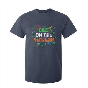 Funny St. Patrick's Day T Shirt For Kid Dibs On The Redhead TS09 Navy Print Your Wear