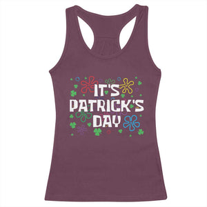 Funny It's St. Patrick's Day Racerback Tank Top TS09 Maroon Print Your Wear