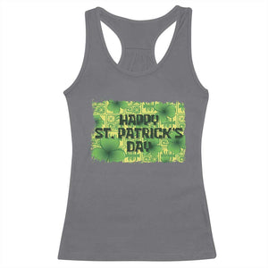 Funny Happy St. Patrick's Day Racerback Tank Top TS09 Charcoal Print Your Wear