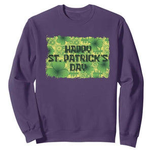 Funny Happy St. Patrick's Day Sweatshirt TS09 Purple Print Your Wear