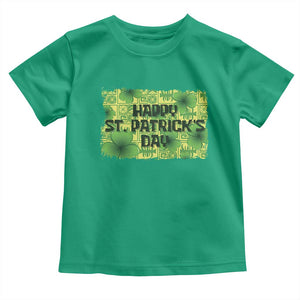 Funny Happy St. Patrick's Day Toddler T Shirt TS09 Irish Green Print Your Wear