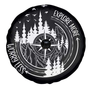 Camping Lover Spare Tire Cover Explore More Worry Less Adventure Outdoor Hiking Mountains Climber TS09 Print Your Wear
