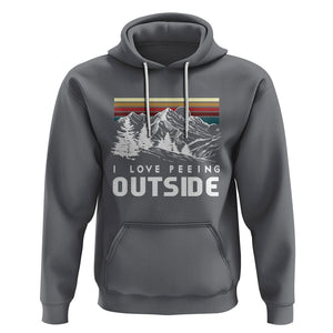 Funny Camping Hoodie I Love Peeing Outside Nature Lover Hiking Men TS09 Charcoal Printyourwear