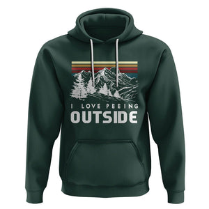 Funny Camping Hoodie I Love Peeing Outside Nature Lover Hiking Men TS09 Dark Forest Green Printyourwear