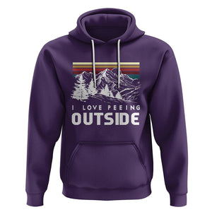 Funny Camping Hoodie I Love Peeing Outside Nature Lover Hiking Men TS09 Purple Printyourwear