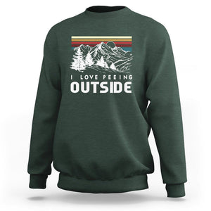 Funny Camping Sweatshirt I Love Peeing Outside Nature Lover Hiking Men TS09 Dark Forest Green Printyourwear