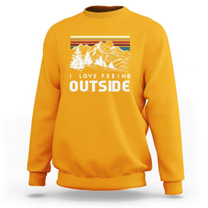 Funny Camping Sweatshirt I Love Peeing Outside Nature Lover Hiking Men TS09 Gold Printyourwear