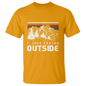Funny Camping T Shirt I Love Peeing Outside Nature Lover Hiking Men TS09 Gold Printyourwear