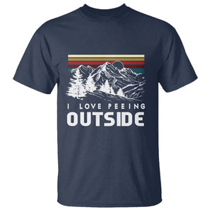 Funny Camping T Shirt I Love Peeing Outside Nature Lover Hiking Men TS09 Navy Printyourwear