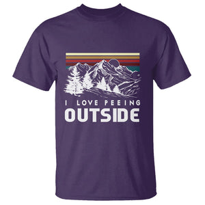 Funny Camping T Shirt I Love Peeing Outside Nature Lover Hiking Men TS09 Purple Printyourwear