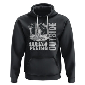 Funny Camping Hoodie I Love Peeing Outside Nature Lover Hiking Men TS09 Black Printyourwear
