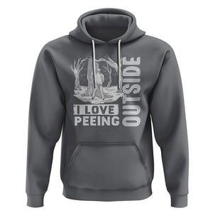 Funny Camping Hoodie I Love Peeing Outside Nature Lover Hiking Men TS09 Charcoal Printyourwear