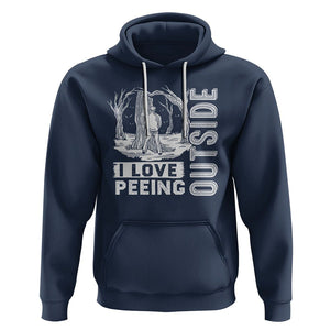 Funny Camping Hoodie I Love Peeing Outside Nature Lover Hiking Men TS09 Navy Printyourwear