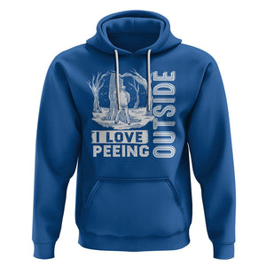 Funny Camping Hoodie I Love Peeing Outside Nature Lover Hiking Men TS09 Royal Blue Printyourwear