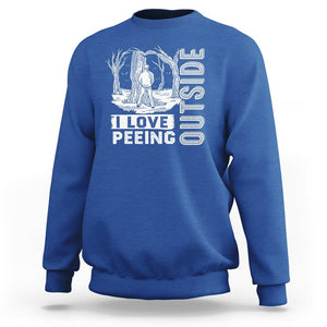Funny Camping Sweatshirt I Love Peeing Outside Nature Lover Hiking Men TS09 Royal Blue Printyourwear