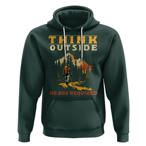 Nature Lover Hoodie Think Outside No Box Required TS09 Dark Forest Green Printyourwear