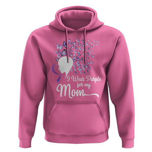 Alzheimer Awareness Hoodie I Wear Purple For My Mom Dementia TS09 Azalea Print Your Wear