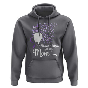 Alzheimer Awareness Hoodie I Wear Purple For My Mom Dementia TS09 Charcoal Print Your Wear