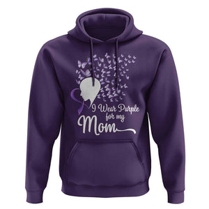 Alzheimer Awareness Hoodie I Wear Purple For My Mom Dementia TS09 Purple Print Your Wear