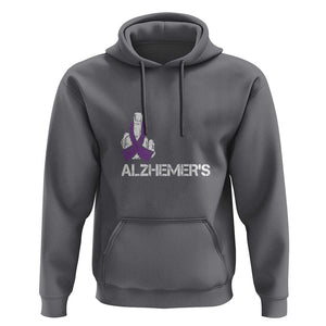 Fuck Alzheimer's Dementia Purple Ribbon Hoodie TS09 Charcoal Print Your Wear