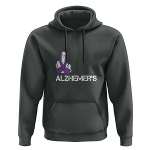Fuck Alzheimer's Dementia Purple Ribbon Hoodie TS09 Dark Heather Print Your Wear