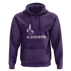 Fuck Alzheimer's Dementia Purple Ribbon Hoodie TS09 Purple Print Your Wear