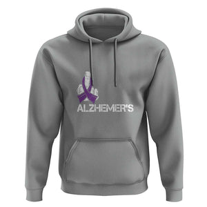 Fuck Alzheimer's Dementia Purple Ribbon Hoodie TS09 Sport Gray Print Your Wear