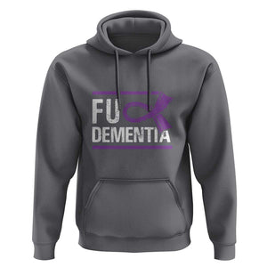 Fuck Dementia Alzheimer Purple Ribbon Hoodie TS09 Charcoal Print Your Wear