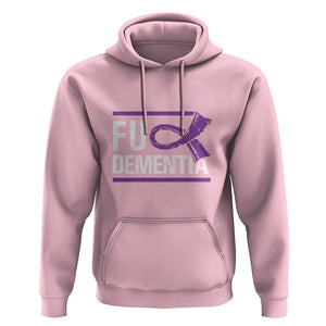 Fuck Dementia Alzheimer Purple Ribbon Hoodie TS09 Light Pink Print Your Wear