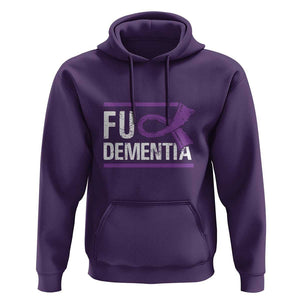 Fuck Dementia Alzheimer Purple Ribbon Hoodie TS09 Purple Print Your Wear