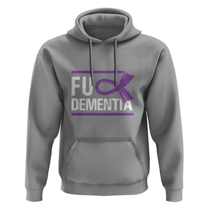 Fuck Dementia Alzheimer Purple Ribbon Hoodie TS09 Sport Gray Print Your Wear