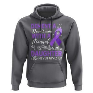 Alzheimer Awareness Hoodie Dementia Comes With A Daughter Who Never Gives Up TS09 Charcoal Print Your Wear