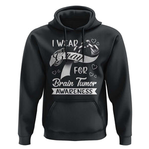 I Wear Gray For Brain Tumor Awareness Hoodie TS09 Black Print Your Wear