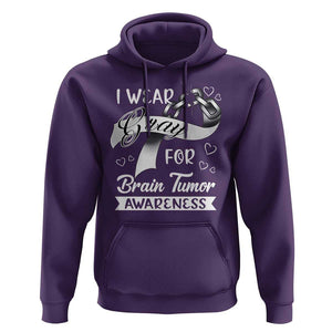 I Wear Gray For Brain Tumor Awareness Hoodie TS09 Purple Print Your Wear