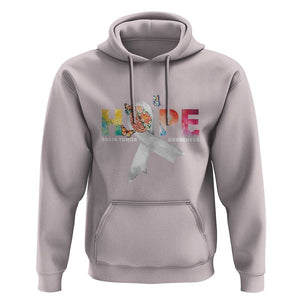Hope Brain Tumor Awareness Gray Ribbon Hoodie TS09 Ice Gray Print Your Wear
