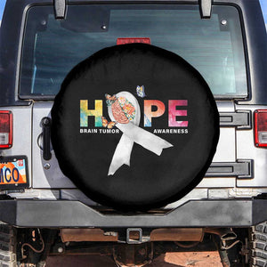 Hope Brain Tumor Awareness Gray Ribbon Spare Tire Cover TS09 No hole Black Print Your Wear