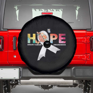 Hope Brain Tumor Awareness Gray Ribbon Spare Tire Cover TS09 Black Print Your Wear