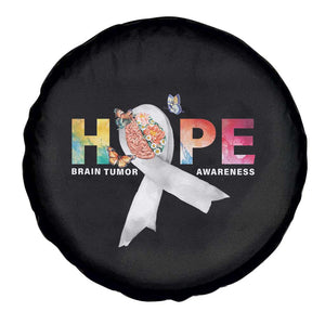 Hope Brain Tumor Awareness Gray Ribbon Spare Tire Cover TS09 Print Your Wear