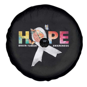 Hope Brain Tumor Awareness Gray Ribbon Spare Tire Cover TS09 Print Your Wear