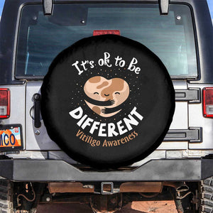 Vitiligo Awareness Spare Tire Cover Its Ok To Be Different TS09 No hole Black Print Your Wear