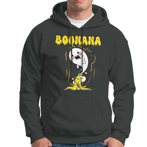 Halloween Hoodie Banana Ghost Boonana Cute Costume TS09 Dark Heather Print Your Wear