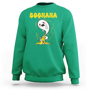Halloween Sweatshirt Banana Ghost Boonana Cute Costume TS09 Irish Green Print Your Wear